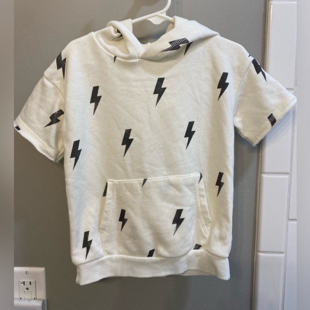 Grayson Mini White Lightning Bolt Hoodie / Size 3T / NWOT